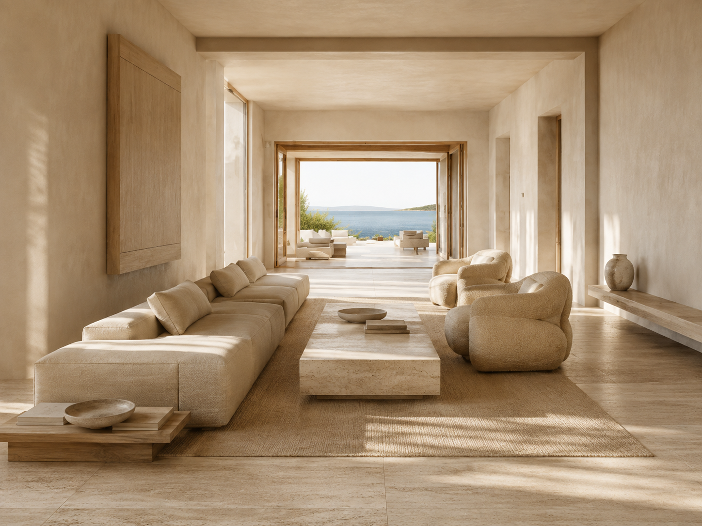 Lumen Path — Long Room, living, full sun; east sun across the full length, uninterrupted