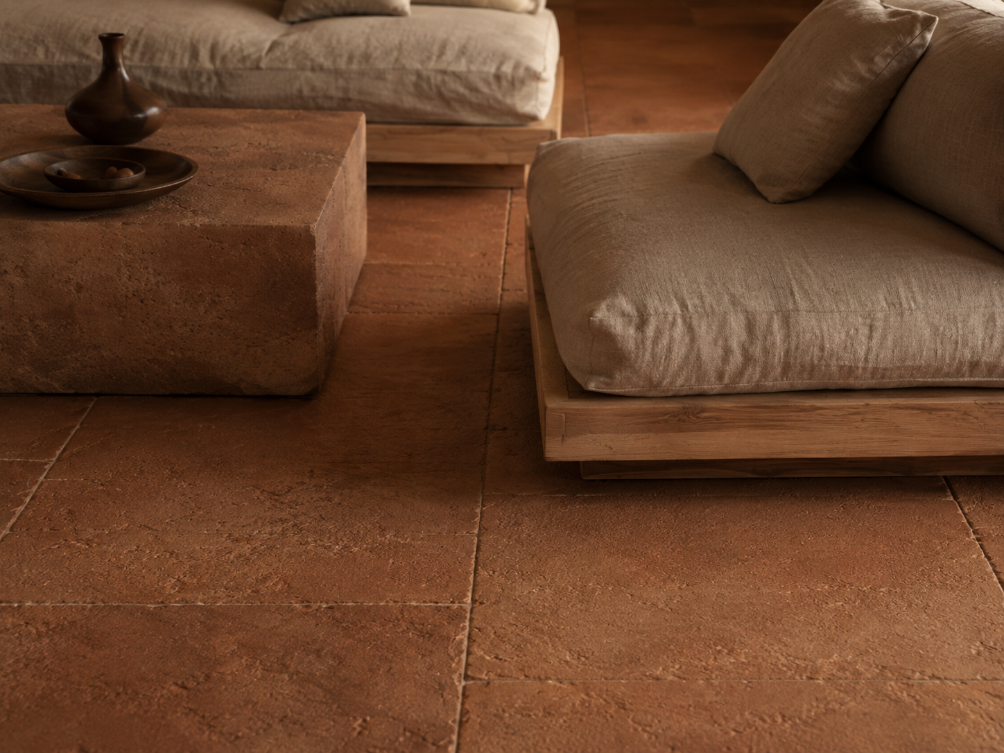 Terra Forma — Furniture directive: Undyed linen, ash and terracotta. One glazed object, and only one.